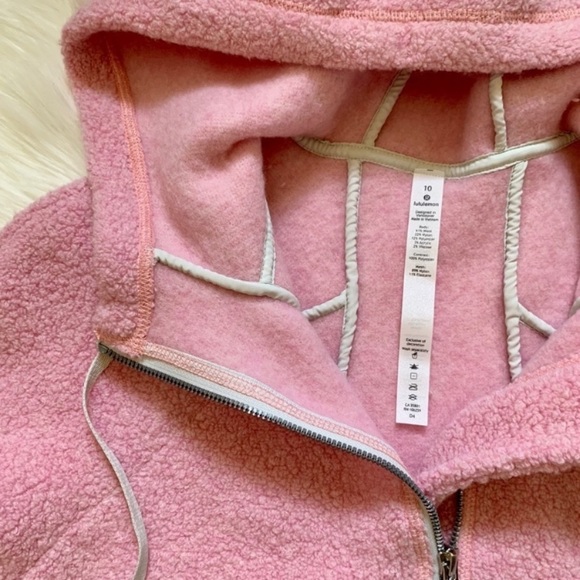 Lululemon So Sherpa Pink Hooded Jacket - Picture 6 of 7